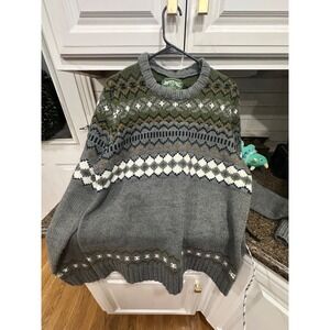 american eagle striped sweater large